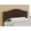 Monarch Specialties Bed, Headboard Only, Full Size, Bedroom, Upholstered, Pu Leather Look, Brown, Transitional I 6010F